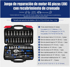 Maletín de Herramientas Profesional para Coche — Set de Carracas y Vasos